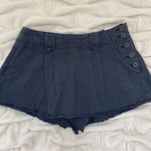 NWT American Eagle black denim stretch mini skort Sz 4